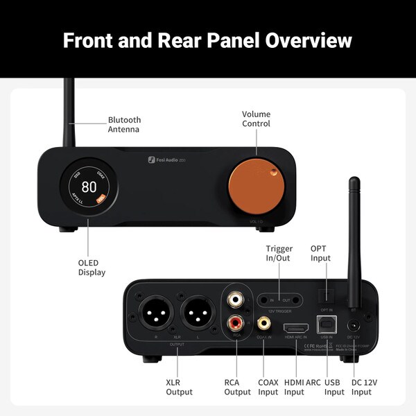 Main product image for Fosi Audio ZD3 Fully Balanced Desktop DAC235-272